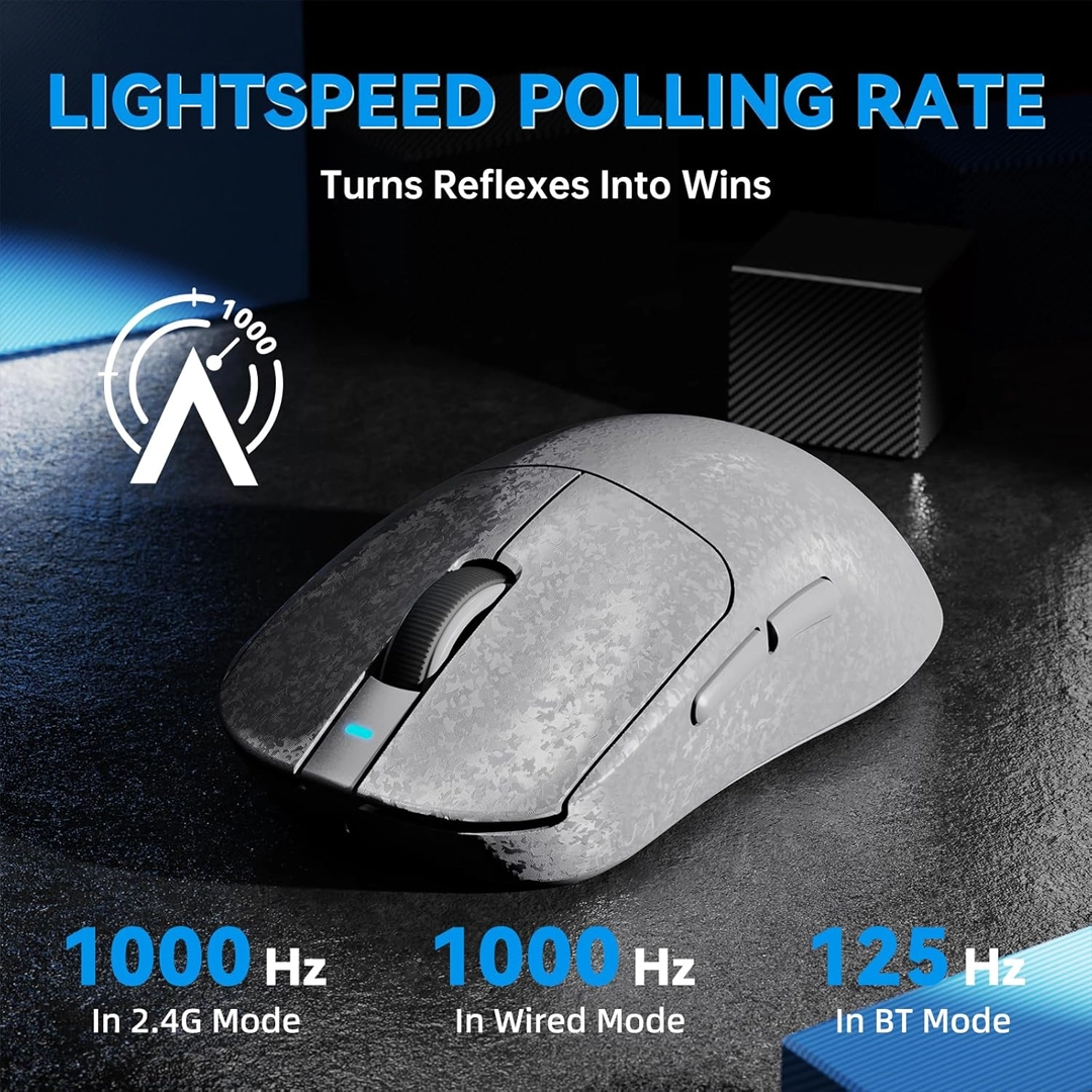 Ajazz AJ199 Max Carbon Fiber, PAW3395 Tri-Mode Gaming Mouse