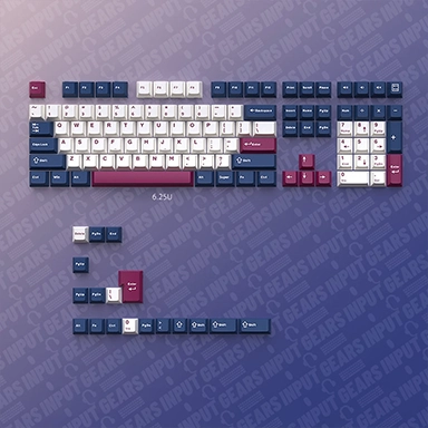 Blue-Mecha Cherry Profile PBT, Double-shot Keycaps