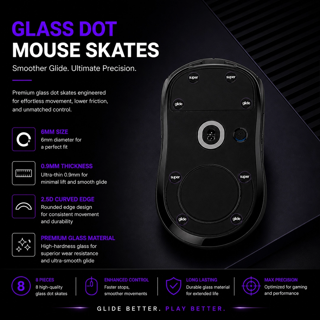 Glass Dot Skates 6mm