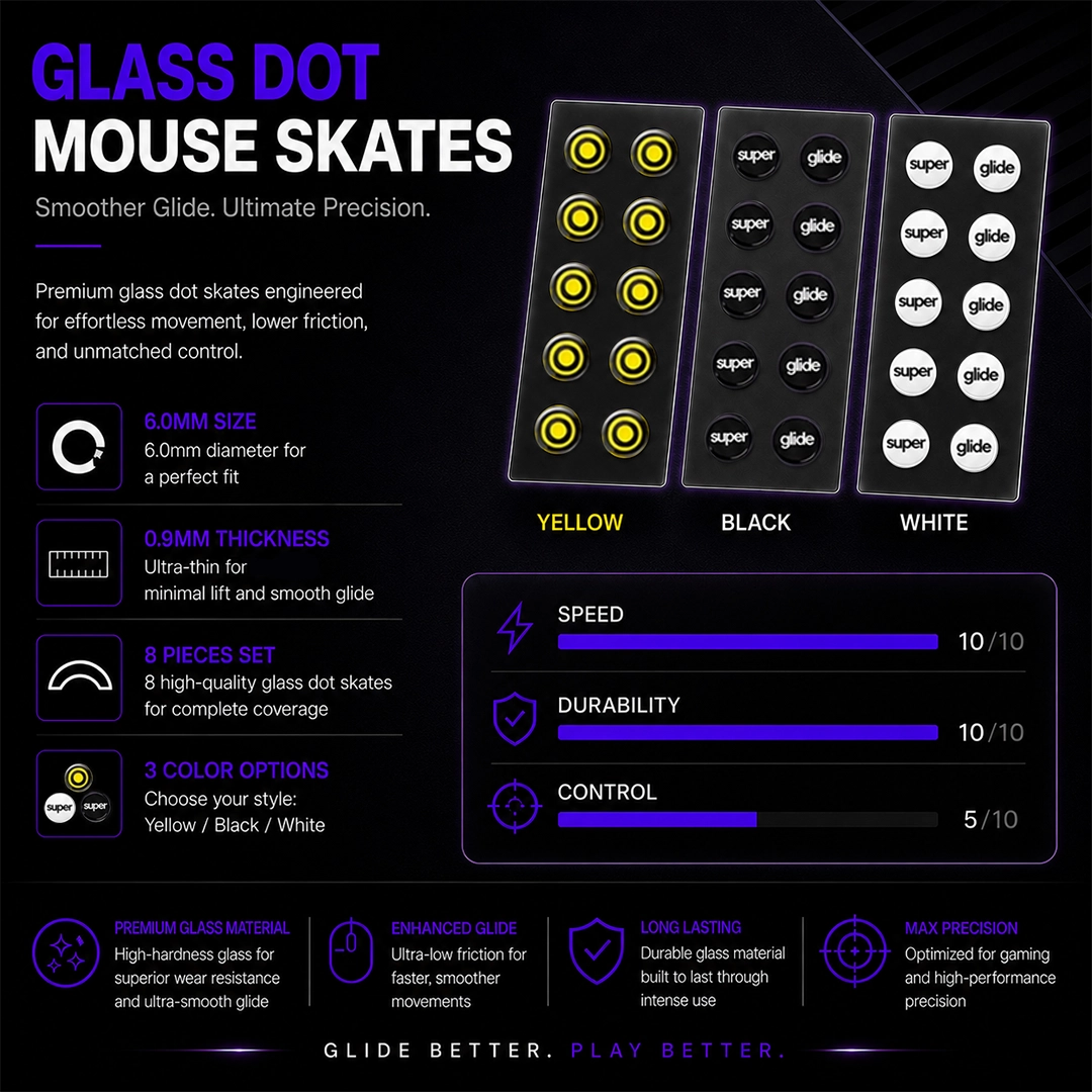 Glass Dot Skates 6mm