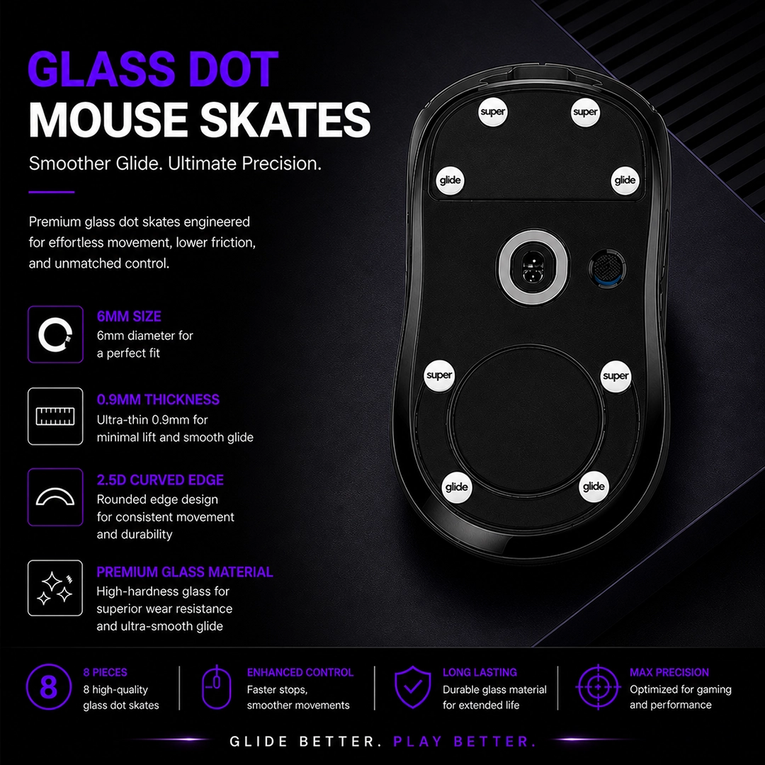 Glass Dot Skates 6mm