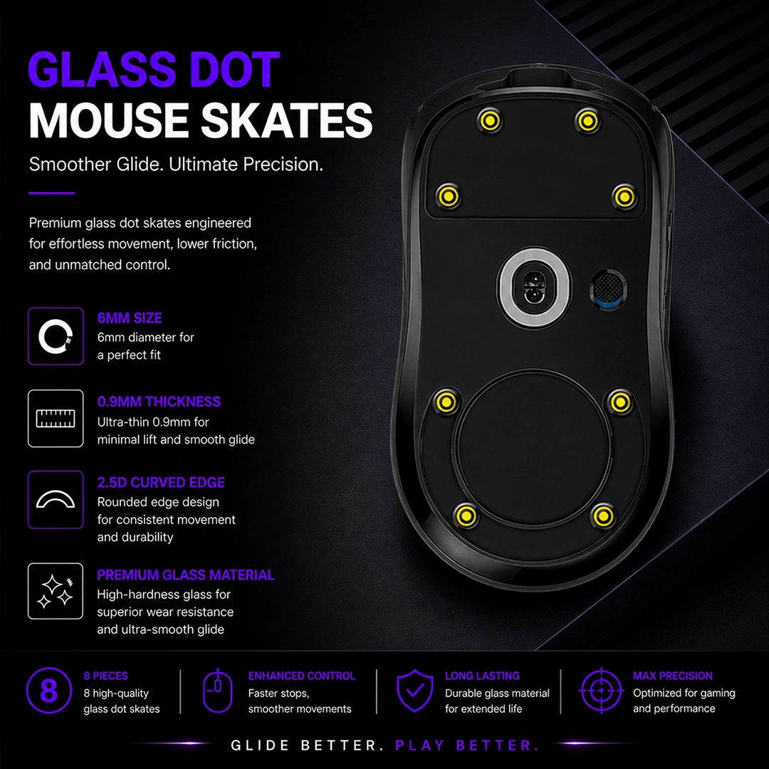 Glass Dot Skates 6mm