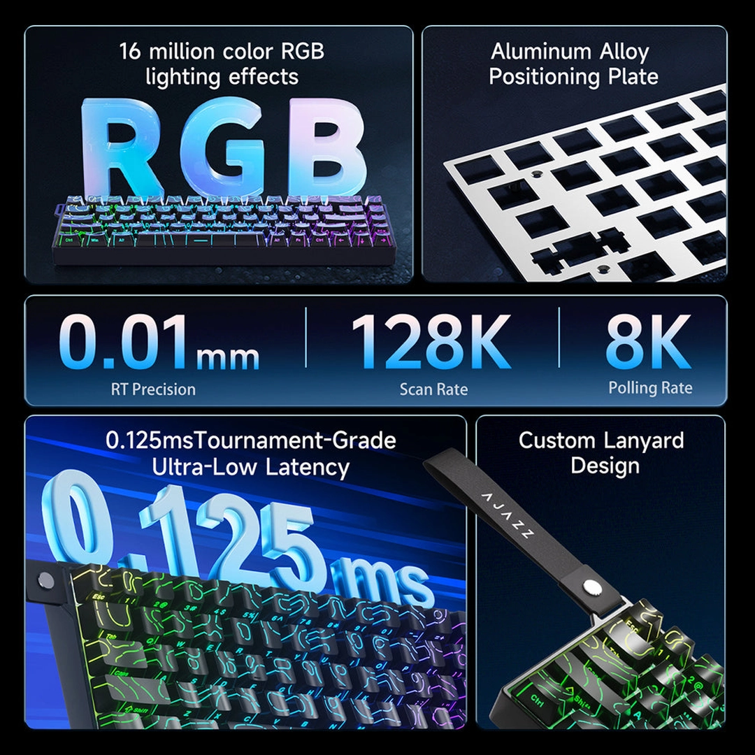 Ajazz AK680v2 8Khz, E-Sports Magnetic Switch Keyboard
