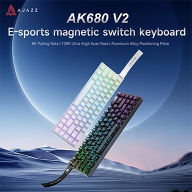 Ajazz AK680v2 8Khz, E-Sports Magnetic Switch Keyboard