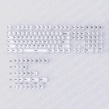 Crystal Clear Transparent Polycarbonate Keycaps Cherry-Profile