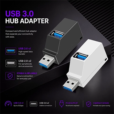 USB Mini 3-port Hub