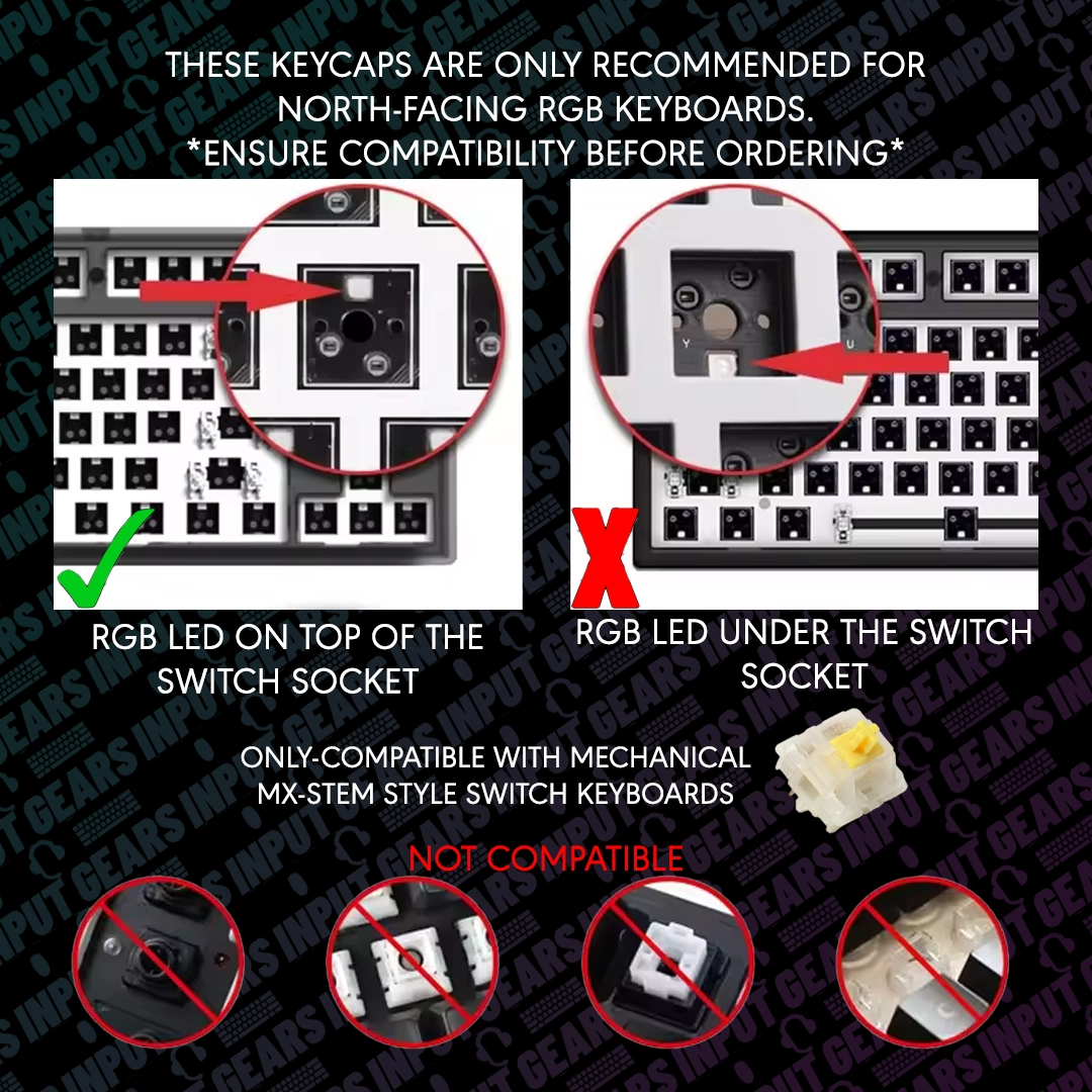 Top-Print Gradient PBT, OEM-Profile keycap set