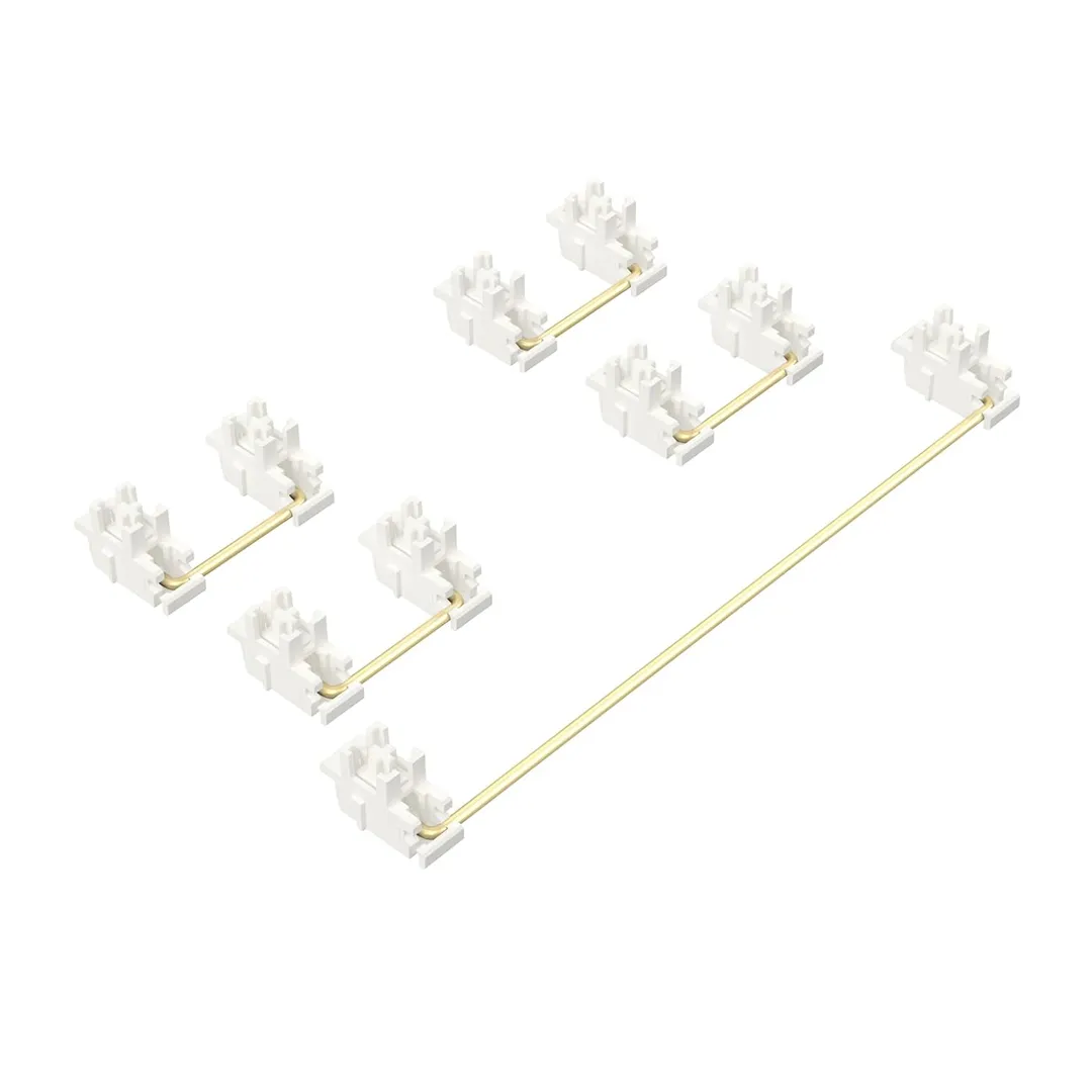 POM v3 Cream Gold Wire, Pre-lubed Plate Mount Stabilizer
