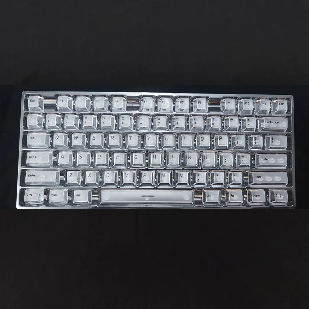 Crystal Clear Transparent Polycarbonate Keycaps Cherry-Profile